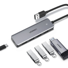 Ugreen Ugreen USB HUB - 4x USB 3.2 Gen 1 with micro USB power port gray (CM219 50985) Ugreen Ugreen USB HUB - 4x USB 3.2 Gen 1 with micro USB power port gray (CM219 50985)