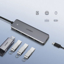 Ugreen Ugreen USB HUB - 4x USB 3.2 Gen 1 with micro USB power port gray (CM219 50985) Ugreen Ugreen USB HUB - 4x USB 3.2 Gen 1 with micro USB power port gray (CM219 50985)