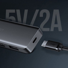 Ugreen Ugreen USB šakotuvas - 4x USB 3.2 Gen 1 su micro USB maitinimo prievadu, pilkas (CM219 50985) Ugreen Ugreen USB šakotuvas - 4x USB 3.2 Gen 1 su micro USB maitinimo prievadu, pilkas (CM219 50985)