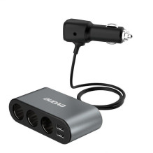 Dudao Dudao automobilinis įkroviklis, 2x USB / 3x cigarečių degiklio skirstytuvas, juodas (R1Pro, juodas) Dudao Dudao automobilinis įkroviklis, 2x USB / 3x cigarečių degiklio skirstytuvas, juodas (R1Pro, juodas)