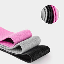 Wozinsky Wozinsky 3x audinių mini pasipriešinimo juostų rinkinys jogai, fitnesui, „CrossFit“ pratimams (WFB-01)
