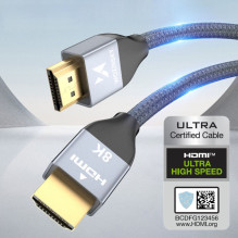 Wozinsky Wozinsky HDMI 2.1 Cable 8K 60 Hz 48 Gbps / 4K 120 Hz / 2K 144 Hz 2 m Silver (WHDMI-20)