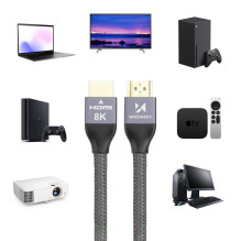 Wozinsky Wozinsky HDMI 2.1 Cable 8K 60 Hz 48 Gbps / 4K 120 Hz / 2K 144 Hz 2 m Silver (WHDMI-20)