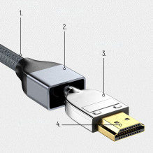 Wozinsky Wozinsky HDMI 2.1 Cable 8K 60 Hz 48 Gbps / 4K 120 Hz / 2K 144 Hz 2 m Silver (WHDMI-20)