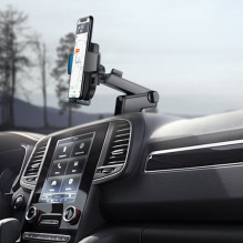Joyroom Universal Joyroom car phone holder with telescopic extendable arm for dashboard and window black (JR-OK3)