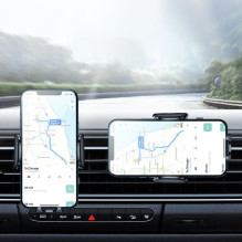 Joyroom Joyroom JR-ZS259 automobilinis laikiklis, tvirtinamas prie oro išleidimo angos - juodas Joyroom Joyroom JR-ZS259 automobilinis laikiklis, tvirtinamas prie oro išleidimo angos - juodas
