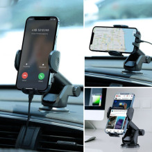 Joyroom Joyroom car phone holder with telescopic extendable arm for dashboard and windshield black (JR-ZS259)