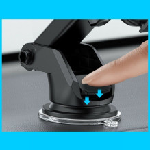 Joyroom Joyroom automobilio telefono laikiklis su teleskopine ištraukiama rankena prietaisų skydeliui ir priekiniam stik Joyroom Joyroom automobilio telefono laikiklis su teleskopine ištraukiama rankena prietaisų skydeliui ir priekiniam stik