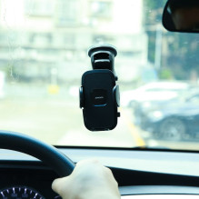 Joyroom Joyroom car phone holder with telescopic extendable arm for dashboard and windshield black (JR-ZS259)