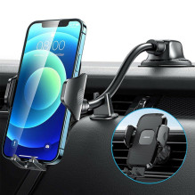 Joyroom Joyroom car phone holder with flexible arm for dashboard or windshield, black (JR-ZS259)