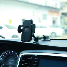 Joyroom Joyroom car phone holder with flexible arm for dashboard or windshield, black (JR-ZS259)