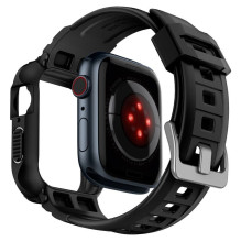 Spigen Spigen Rugged Armor Pro Case with Strap for Apple Watch 4 / 5 / 6 / 7 / 8 / SE (44 / 45 mm) - Black