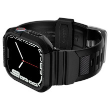 Spigen Spigen Rugged Armor Pro Case with Strap for Apple Watch 4 / 5 / 6 / 7 / 8 / SE (44 / 45 mm) - Black