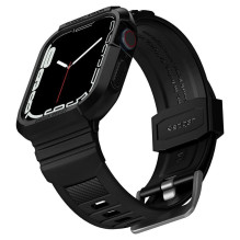 Spigen Spigen Rugged Armor Pro Case with Strap for Apple Watch 4 / 5 / 6 / 7 / 8 / SE (44 / 45 mm) - Black