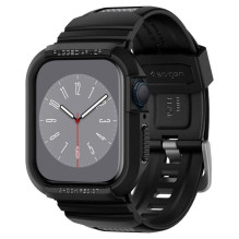 Spigen Spigen Rugged Armor Pro Case with Strap for Apple Watch 4 / 5 / 6 / 7 / 8 / SE (44 / 45 mm) - Black
