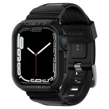 Spigen Spigen Rugged Armor Pro Case with Strap for Apple Watch 4 / 5 / 6 / 7 / 8 / SE (44 / 45 mm) - Black