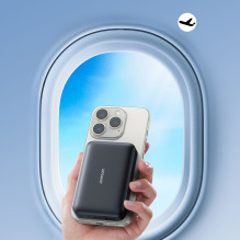 „Joyroom“ „Joyroom JR-W020“ 20 W 10000 mAh „MagSafe“ išorinė baterija + USB-C – USB-C 0,25 m laidas – juodas „Joyroom“ „Joyroom JR-W020“ 20 W 10000 mAh „MagSafe“ išorinė baterija + USB-C – USB-C 0,25 m laidas – juodas