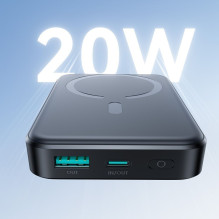 Joyroom Joyroom JR-W020 20W 10000mAh MagSafe Power Bank + USB-C - USB-C 0.25m Cable - Black
