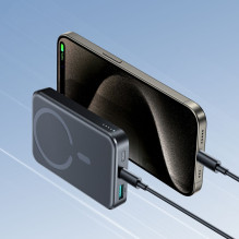 Joyroom Joyroom JR-W020 20W 10000mAh MagSafe Power Bank + USB-C - USB-C 0.25m Cable - Black
