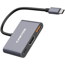 Canyon CANYON šakotuvas DS-4 3in1 USB-C pilkas Canyon CANYON šakotuvas DS-4 3in1 USB-C pilkas