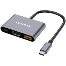 Canyon CANYON hub DS-4 3in1 USB-C Grey Canyon CANYON hub DS-4 3in1 USB-C Grey
