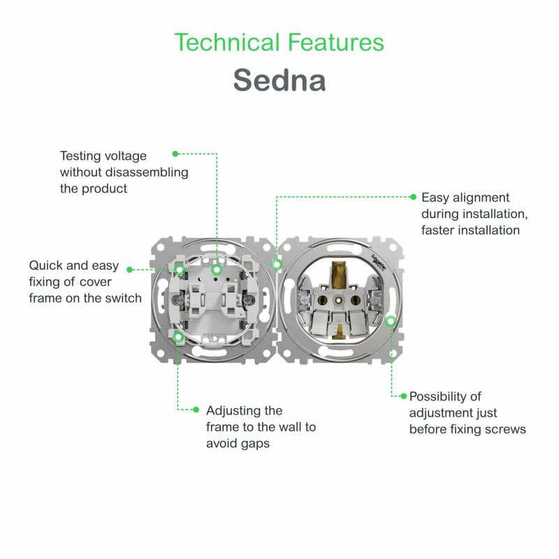 1 klavišo jungiklis Schneider Electric Sedna Design SDD114101 (antracitas)