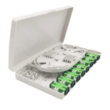 Optical switching wall box TH-008 (up to 8 fibers, subscriber, 205x110x30mm)