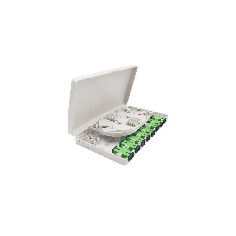 Optical switching wall box TH-008 (up to 8 fibers, subscriber, 205x110x30mm)