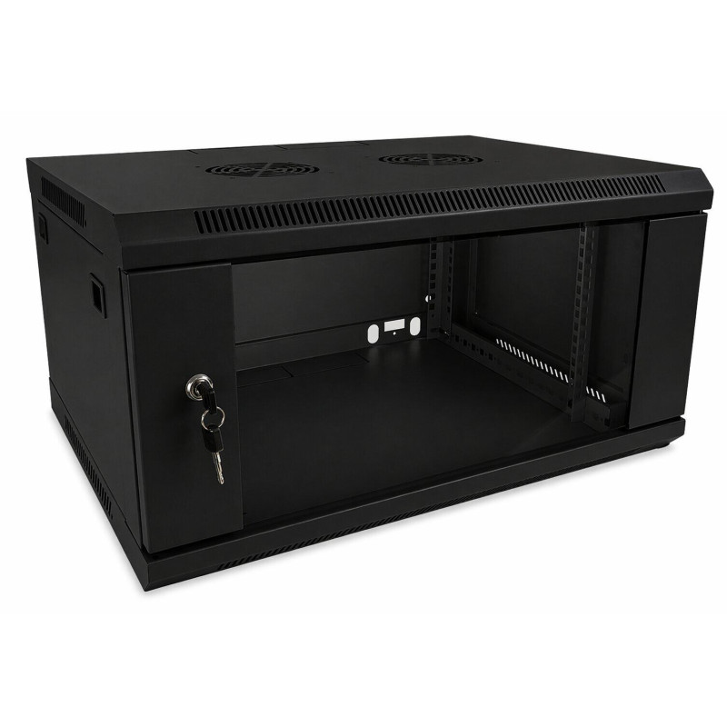 Komutacinė spinta 19'' pakabinama 4U 600x450x279mm (Juoda, surinkta, IP20) AWM2-6404