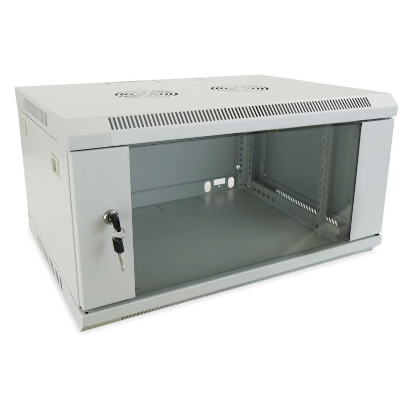 Komutacinė spinta 19'' pakabinama 15U 600x450x769mm (pilka, surinkta, IP20) AWM2-6415