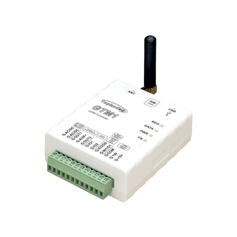 GSM security and control system Topkodas GTM1 4G (4 zones, 2 outputs, 12-24VAC / 10-30VDC)