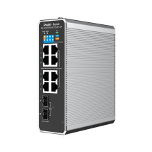 10 prievadų industrinis komutatorius Ruijie Reyee RG-NIS2100-8GT2SFP-HP (Valdomas, 8 x PoE+)