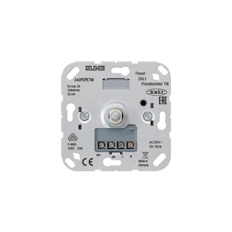 Dimerio mechanizmas JUNG 240PDPETW (DALI, 2000-10000K, baltas)