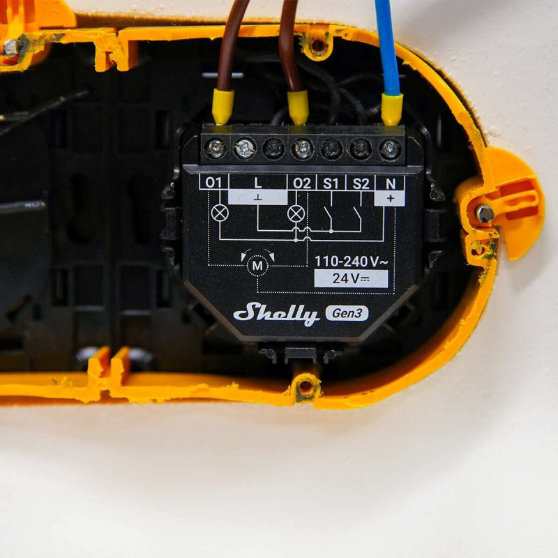 Wi-Fi, Bluetooth controlled relay Shelly 2PM Gen3 (16A, 110-240VAC)