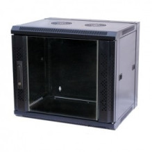 Komutacinė pakabinama spinta 19" 7U 540x400x300mm (antracito, nesurinkta, stiklinės durys)