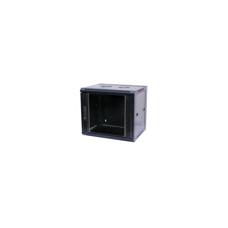 Komutacinė pakabinama spinta 19" 7U 540x400x300mm (antracito, nesurinkta, stiklinės durys)