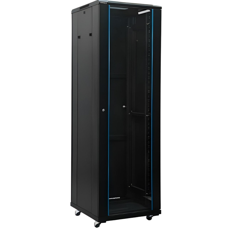 Komutacinė spinta 19'' pastatoma 42U 600x1000x2055mm (juoda, nesurinkta, IP20) A2-6042