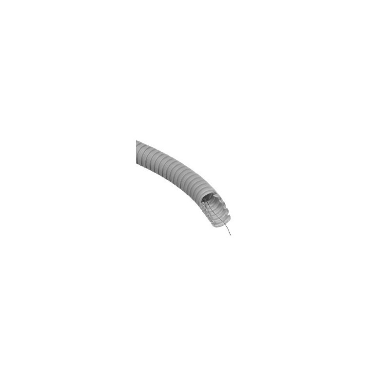Gofruotas vamzdis su viela 40mm (pilkas, 25m, 320 N / 5 cm, D40) Pipelife