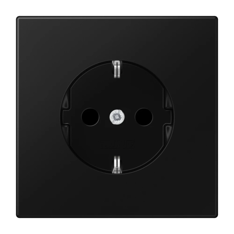 Socket outlet with grounding and child protection JUNG LS1520KISWM (IP44, black)