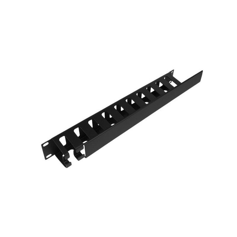 Kabelių sutvarkymo panelė-šukos 19" 1U LK-CM-0056 (horizontali, 12 skyrių)