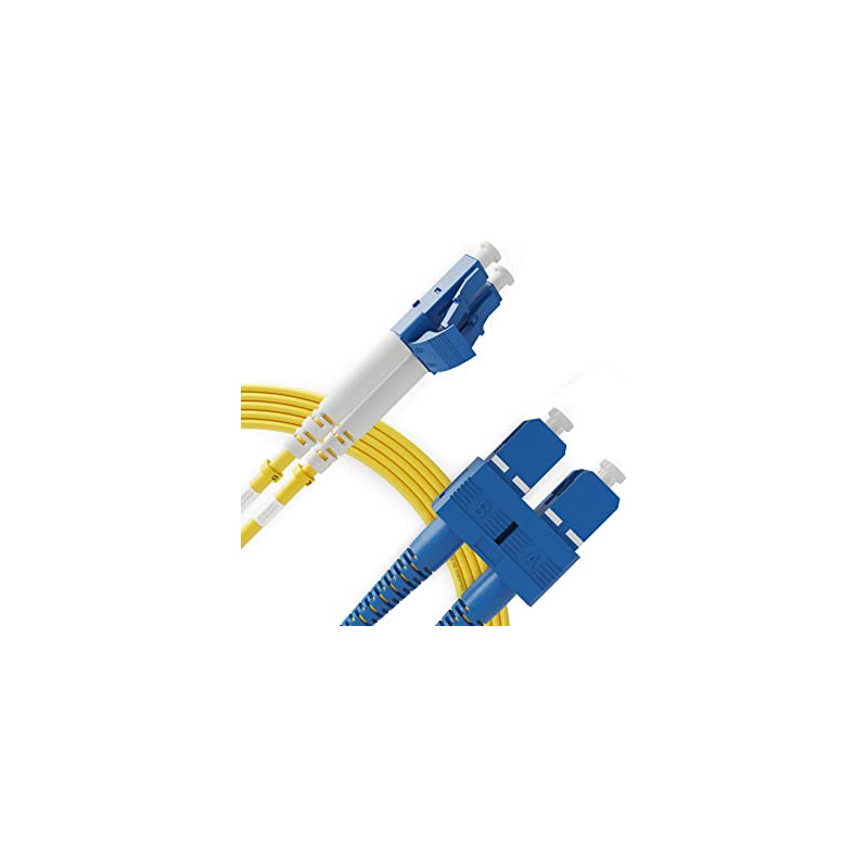 Optical patch cord LC/UPC-SC/UPC (Duplex, SM, 9/125µm, OS1/OS2, LSZH, 3mm, 1m)