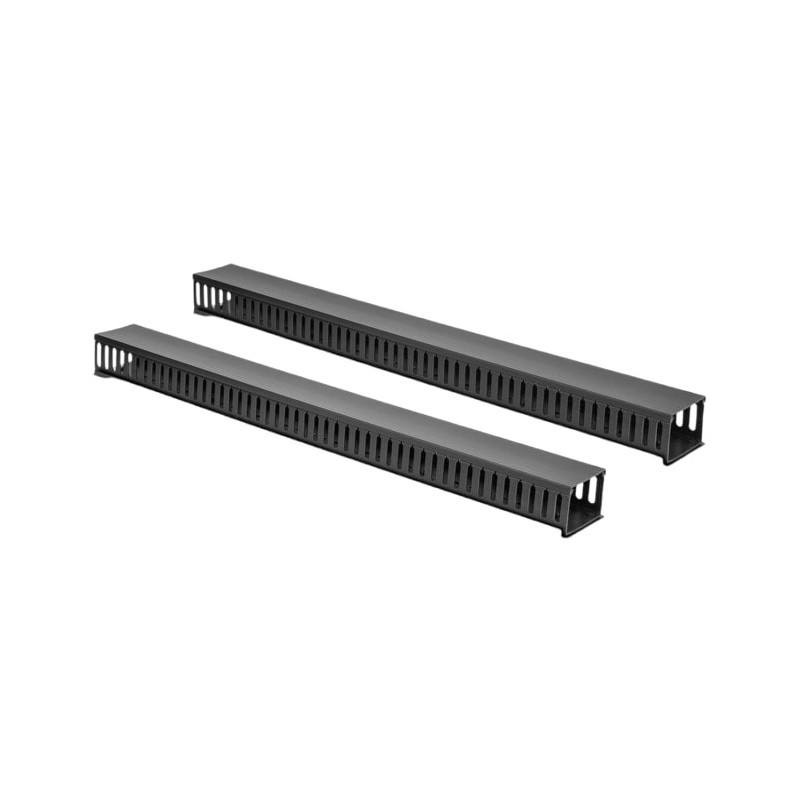 Panel-comb 19'' 1U for vertical cable distribution (plastic, gray, 188x8x9cm)