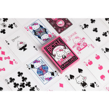 Kosmetinis defektas Hello Kitty Black & Pink žaidimo kortos Bicycle Kosmetinis defektas Hello Kitty Black & Pink žaidimo kortos Bicycle