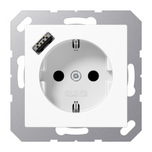 Socket with USB A socket...