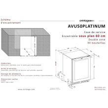 Wine refrigerator Avintage AVU50PLATINUM Wine refrigerator Avintage AVU50PLATINUM