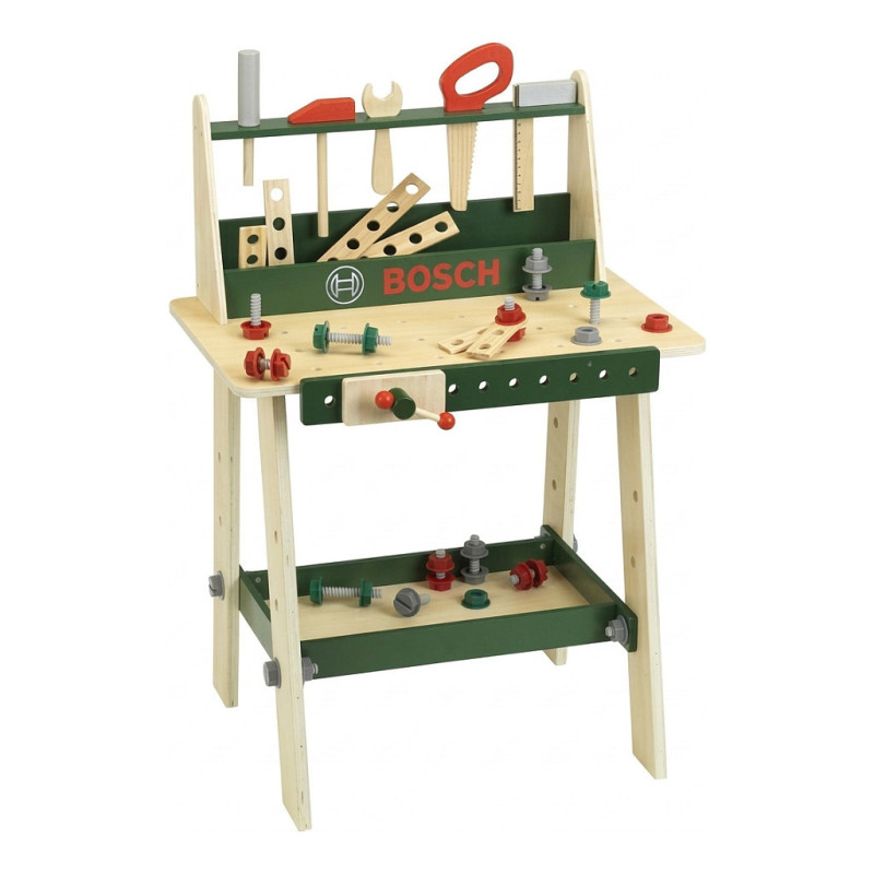 Theo Klein Bosch - Wooden workbench with pine wood, medium