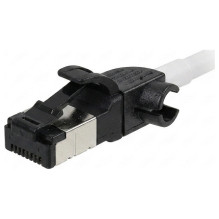 „Synergy21“ RJ45 jungiamasis kabelis, CAT6A 500MHz, 1,0 m, baltas, S/FTP, plonas apvalus d 4,5 mm, TPE/LSZH (Superflex),
