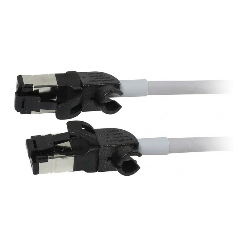 Synergy21 RJ45 patch cable, CAT6A 500MHz, 2m, grey, S/FTP, slimline round d 4.5mm, TPE/LSZH (Superflex), AWG28, with CAT