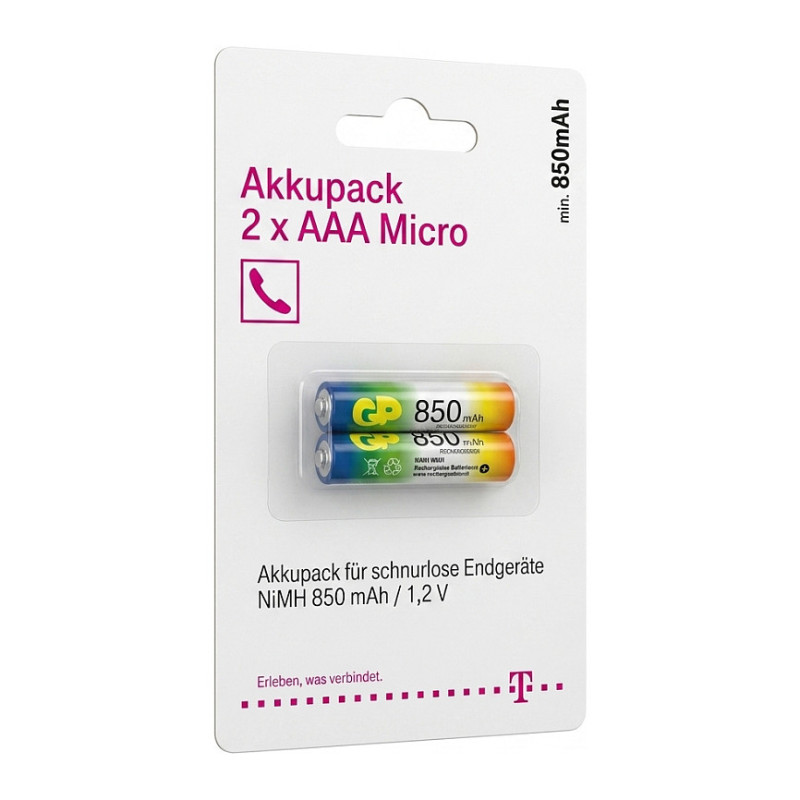 Telekom battery pack 2x AAA 1.2V / 850mAh for cordless devices