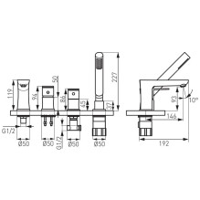 MIXER BATHTUB 4 ELEMENTS BCD11A MIXER BATHTUB 4 ELEMENTS BCD11A